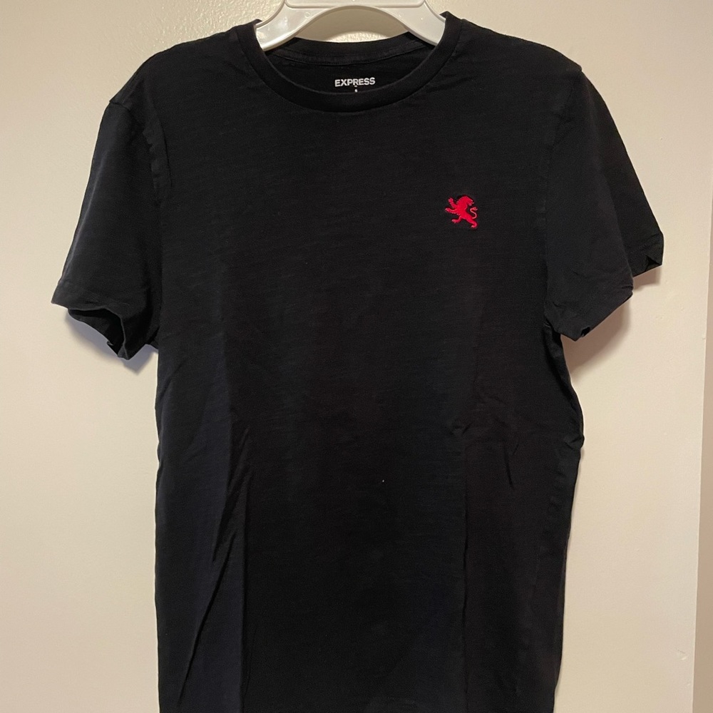 Mens express black short sleeved shirt